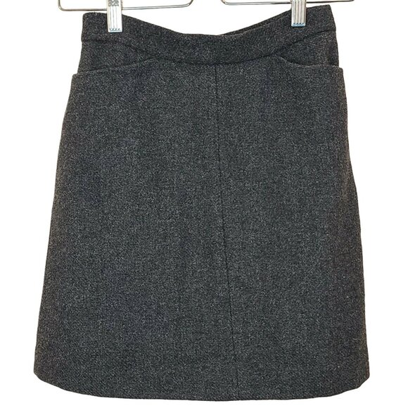 GAP Dresses & Skirts - Gap Womens Skirt Size 1 Gray Wool Blend Mini A-line Casual Work Office Career